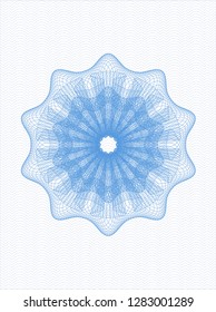 Light blue passport style rosette