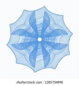 Light blue passport style rosette