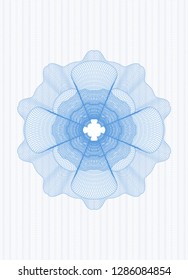 Light blue passport style rosette