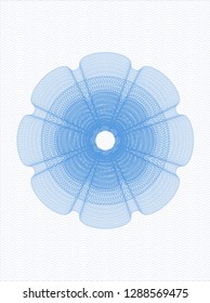 Light blue passport style rosette