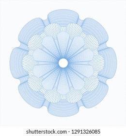 Light blue passport style rosette