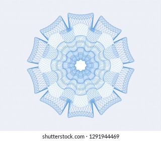 Light blue passport style rosette