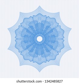 Light blue passport style rosette