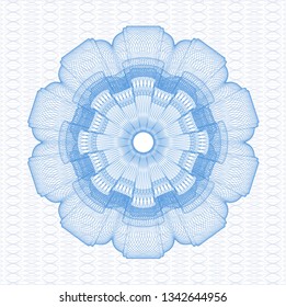 Light blue passport style rosette