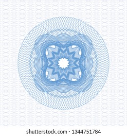 Light blue passport style rosette