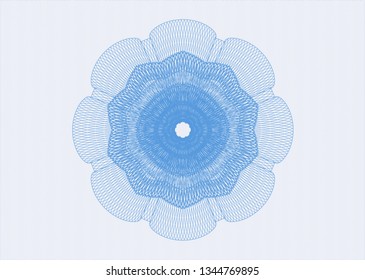 Light blue passport style rosette