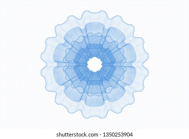 Light blue passport style rosette