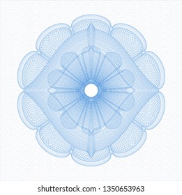 Light blue passport style rosette