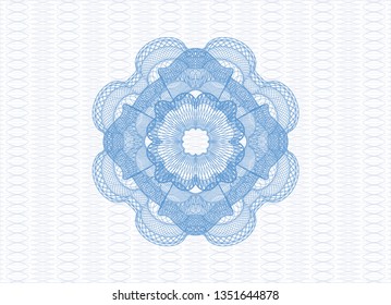 Light blue passport style rosette