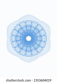 Light blue passport style rosette