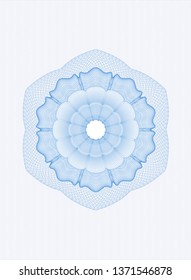 Light blue passport style rosette