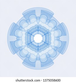 Light blue passport style rosette