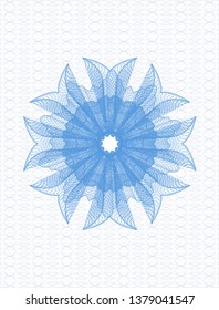 Light blue passport style rosette
