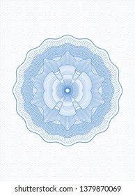 Light blue passport style rosette