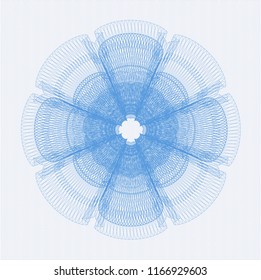Light blue passport style rossete
