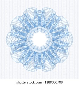Light blue passport style rossete