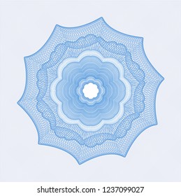 Light blue passport style rossete