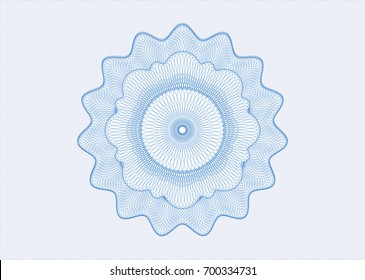 Light blue passport style rossete