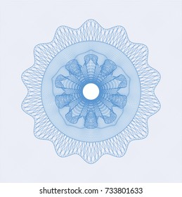 Light blue passport style rossete