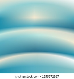 Light blue pattern with abstract arcs. Blurred geometric pattern with gradient curved waves. Blurry abstract illustration with gradient. EPS 10.