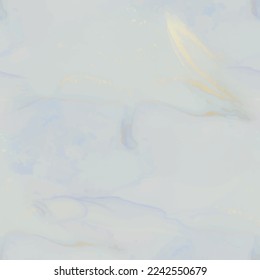 Hellblaues Muster. Lilac Alkoholtupfer Wiederholen. Marmor, blaue Aquarell. violette Vektorfarbe Aquarell. Pink Art Paint. Goldener, nahtloser Hintergrund. Violett Marmor Farbe Wasser. Moderne Nahtlose Malerei
