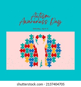 vector icono de la gente azul claro para conmemorar el día mundial del autismo