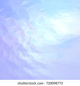 Light blue, pink abstract background of triangular mosaic. Modern romantic geometric abstract illustration with gradient. Fresh texture for your design
