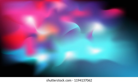Light Blue and Pink Abstract Vector Background. Cosmic Galaxy Background Vector  With Gradient.  
