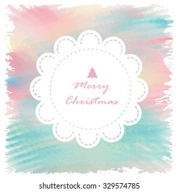 Light blue pink love pastel background with tree christmas