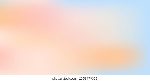 Light blue, pink, orange and white pastel color gradient background texture. Poster, pamphlet, flyer background