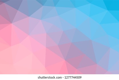 Light Blue, Pink vector blurry hexagon texture. Brand new colored illustration in blurry style with gradient. Brand new design for your business.