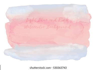 Light Blue and Pink Watercolor Background