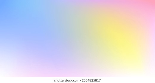 Light blue, pink and yellow color gradient vector background. Delicate pastel modern background for your banner, interface, advertising, place for text