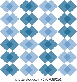 textura de tecido xadrez azul claro, padrão de repetição de xadrez de diamante azul, imagem repleta, design para impressão de tecido, losango, grade
