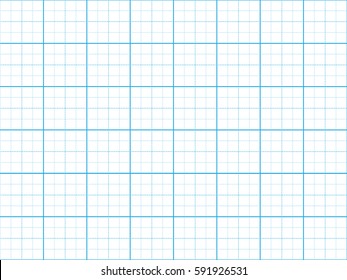 Light blue plotting graph grid paper: lined and dotted. Vector blank template background 