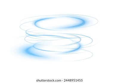 Light blue podium lines png of speed. Light glowing effect png. motion lines. Transparent white background Light trail wave fire path trace line, car lights, optic fiber and incandescence curve twirl	