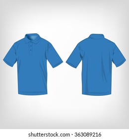 Light Blue Polo Shirt Isolated Vector