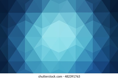 Light blue polygon abstract template. A vague abstract illustration with gradient. The elegant pattern can be used as part of a brand book.