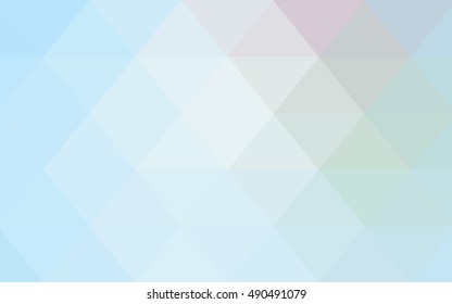 Light blue polygon abstract template. Colorful abstract illustration with gradient. Triangular pattern for your business design.