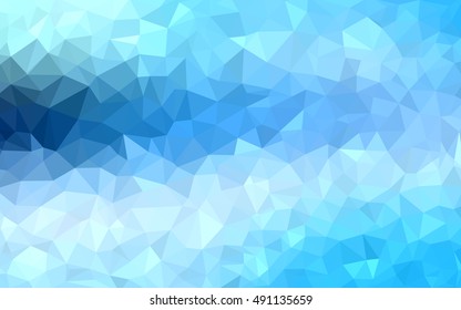 Light blue polygon abstract template. Brand-new colored illustration in blurry style with gradient. Triangular pattern for your business design.