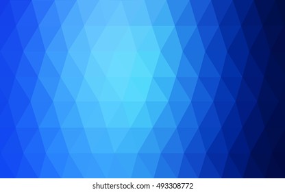 Light blue polygon abstract template. A vague abstract illustration with gradient. The elegant pattern can be used as part of a brand book.