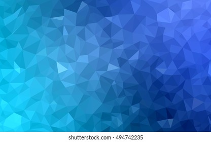 Light blue polygon abstract template. Triangular geometric sample with gradient.  Brand-new design for your business.
