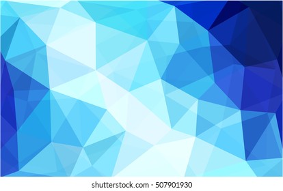Light blue polygon abstract template. Creative geometric illustration in Origami style with gradient. A new texture for your design.