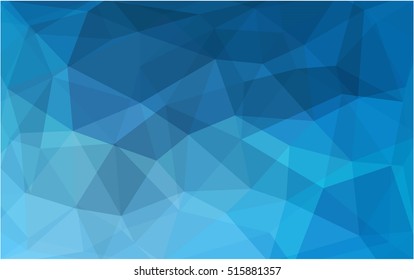 Light blue polygon abstract template. Colorful abstract illustration with gradient. Triangular pattern for your business design.