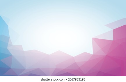 Fondo de mosaico de polígono azul claro, rosa claro, verde claro, ilustración vectorial, plantilla de diseño empresarial. concepto claro.