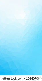 Light blue polygon vertical background. Triangle vector illustration.