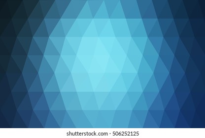 Light blue polygonal background. Shining illustration, which consist of triangles. The completely new template can be used for your brand book.