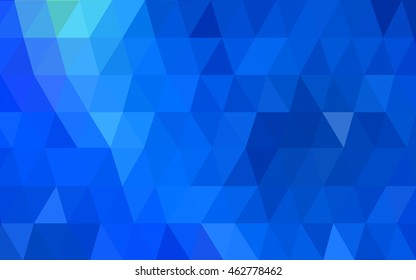 Light blue polygonal background. A vague abstract illustration with gradient. The template can be used as a background for cell phones.