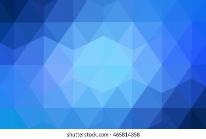 Light blue polygonal background. A vague abstract illustration with gradient. The best triangular design for your business.