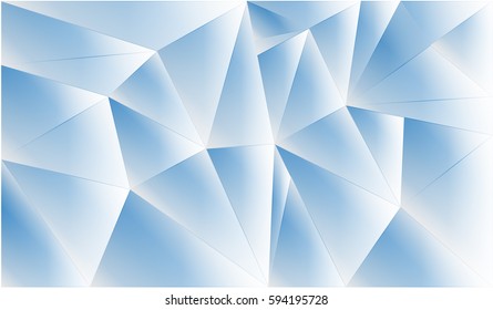 Light blue polygonal background.Broken Glass.